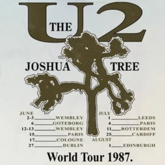 U2 Live Joshua Tree World Tour 1987 Rock Band Fan Gift Graphic 2 Sided T-shit 05 - Picture 3 of 6